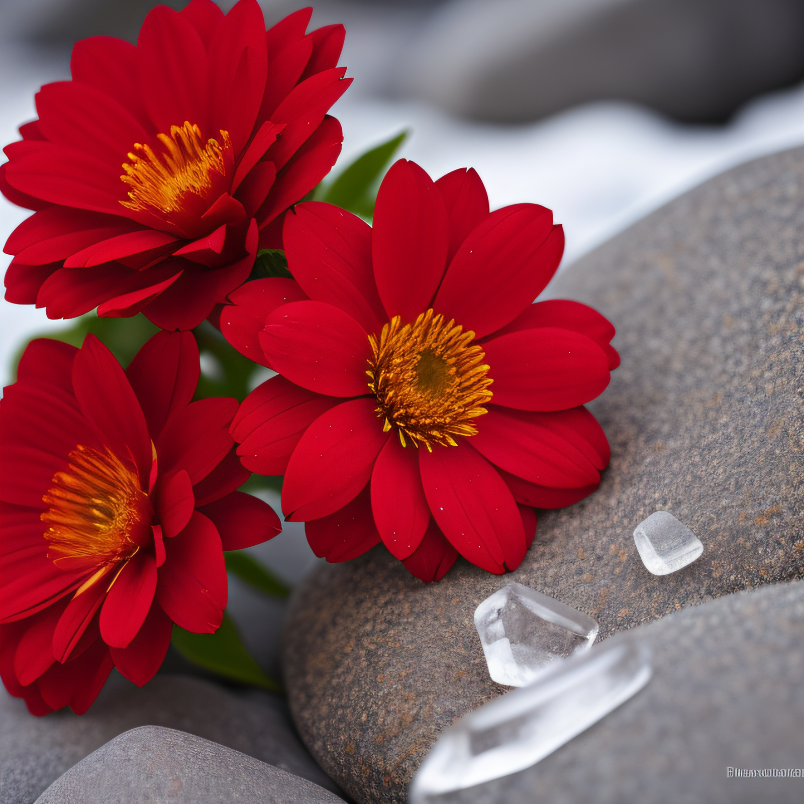 00245-1357365822-a beautiful red flower arounded with rocks and ice__extremely high quality RAW photograph, detailed background, intricate, Exqui-0000