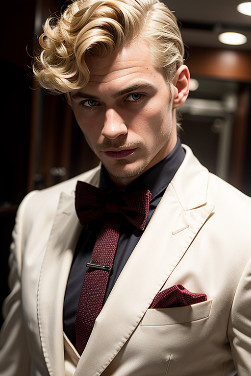 04649-4106179419-1man, Blond medium Hair curly Brushed Back Hairstyle, isaia style, sprezzatura style_