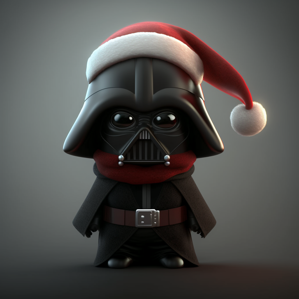 Dzu_Baby_Dark_Vador_fusion_as_santa_claus_santa_hat_on_the_head_bdcd9db8-b607-4faa-b440-8c092ed4c73d